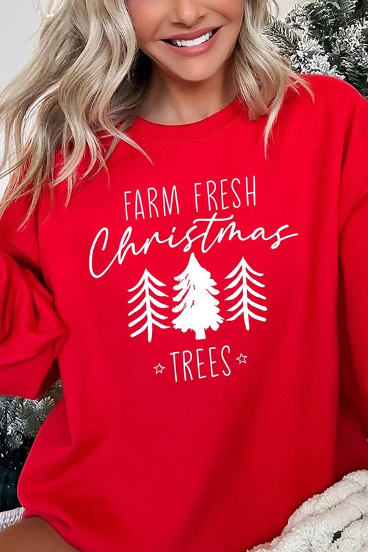 Cozy holiday cheer: Farm fresh Christmas trees sweatshirts