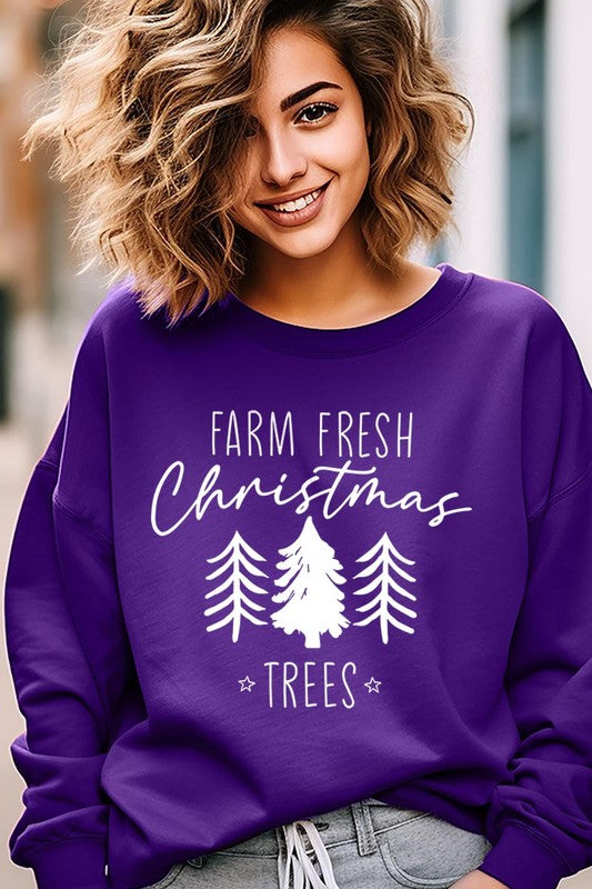 Cozy holiday cheer: Farm fresh Christmas trees sweatshirts