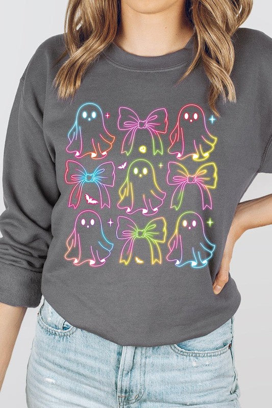 Coquette neon ghost sweatshirt