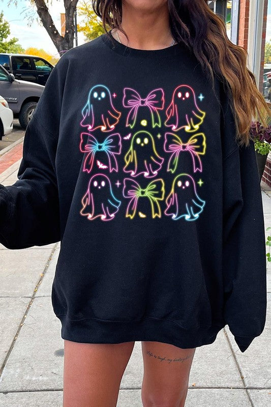 Coquette neon ghost sweatshirt