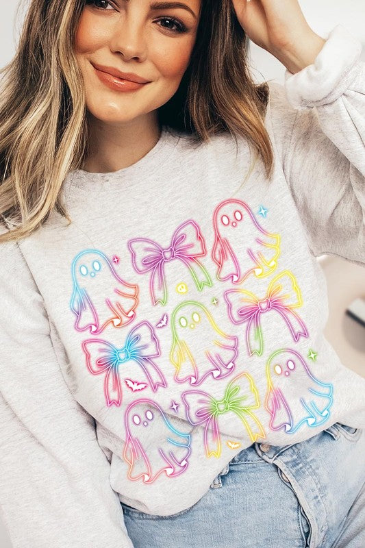 Coquette neon ghost sweatshirt