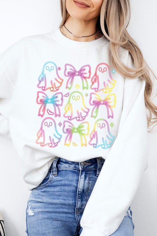 Coquette neon ghost sweatshirt