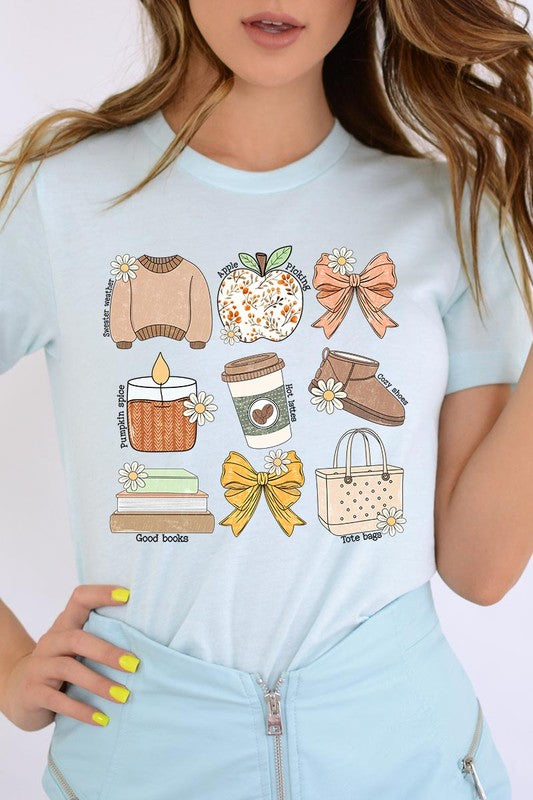 Chic Fall Doodle Graphic Tee