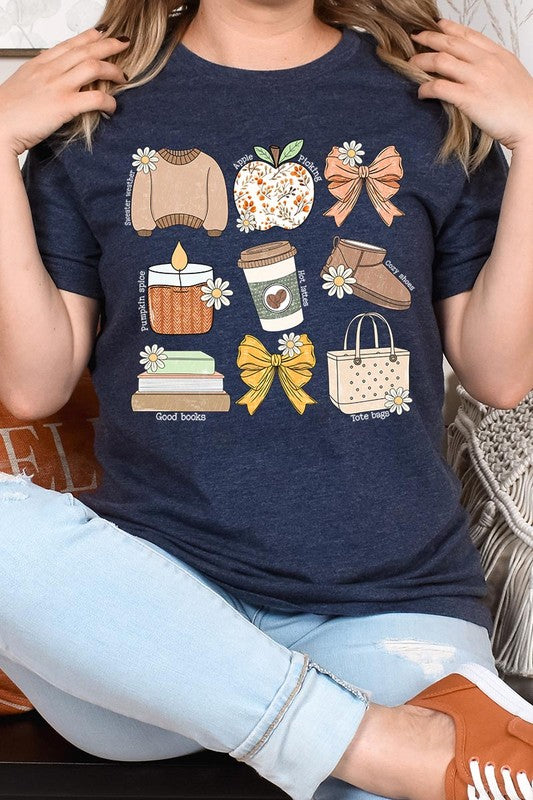 Chic Fall Doodle Graphic Tee