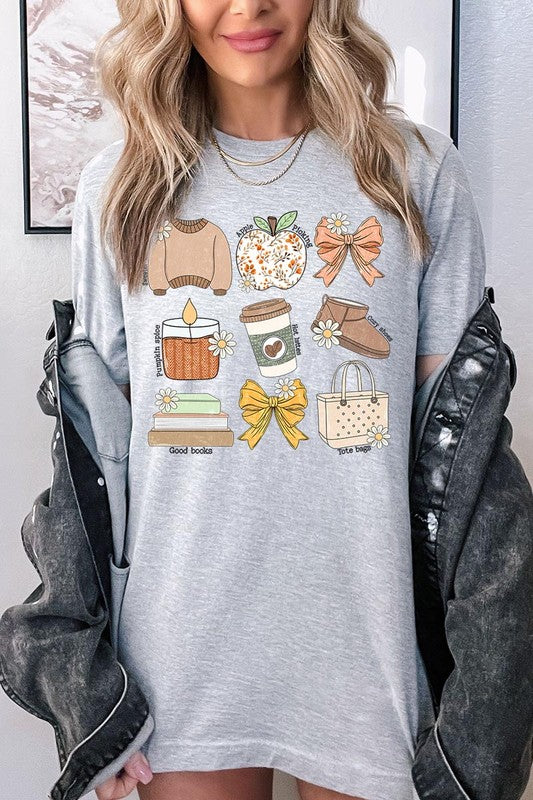 Chic Fall Doodle Graphic Tee