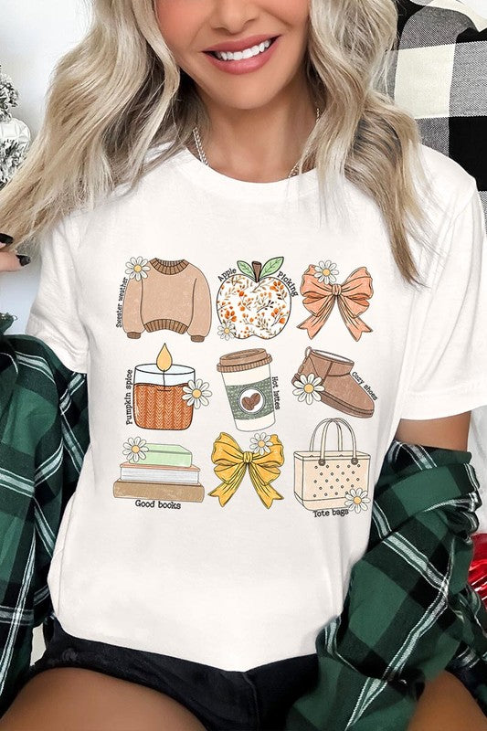 Chic Fall Doodle Graphic Tee