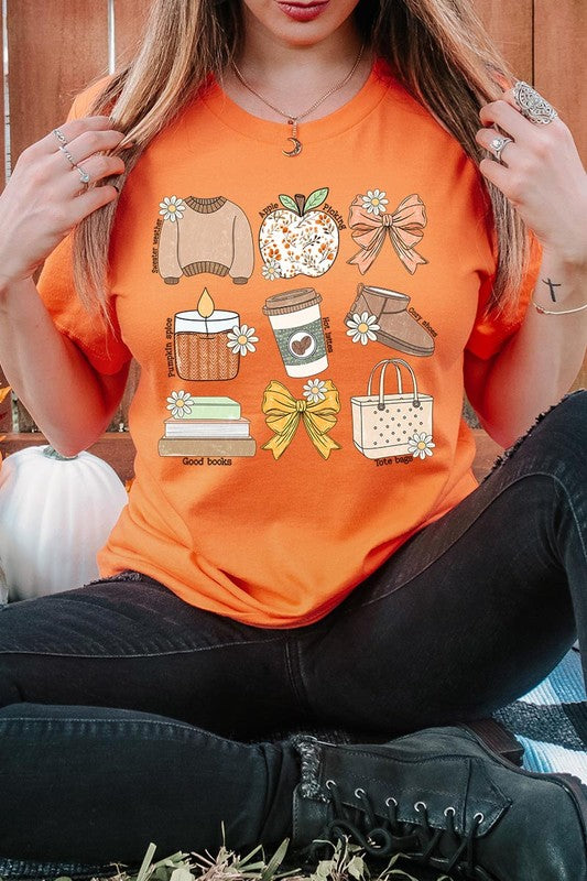 Chic Fall Doodle Graphic Tee