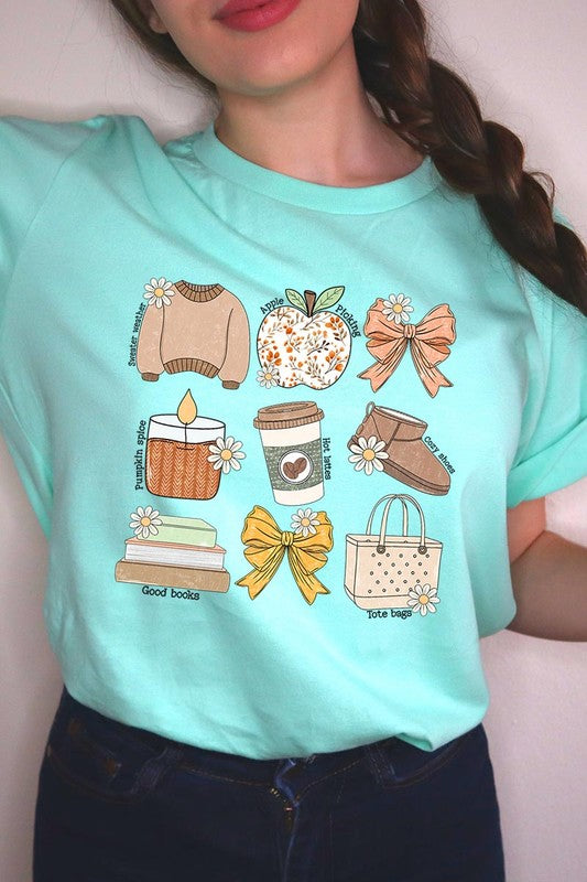 Chic Fall Doodle Graphic Tee