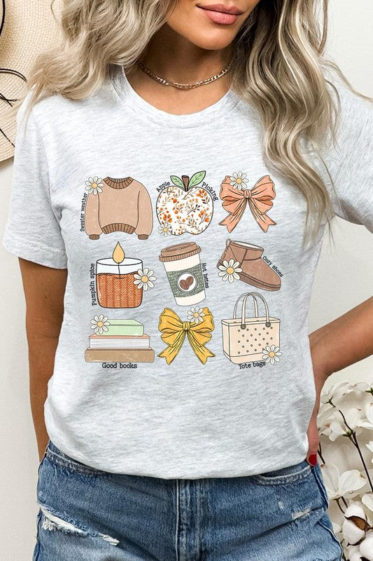 Chic Fall Doodle Graphic Tee