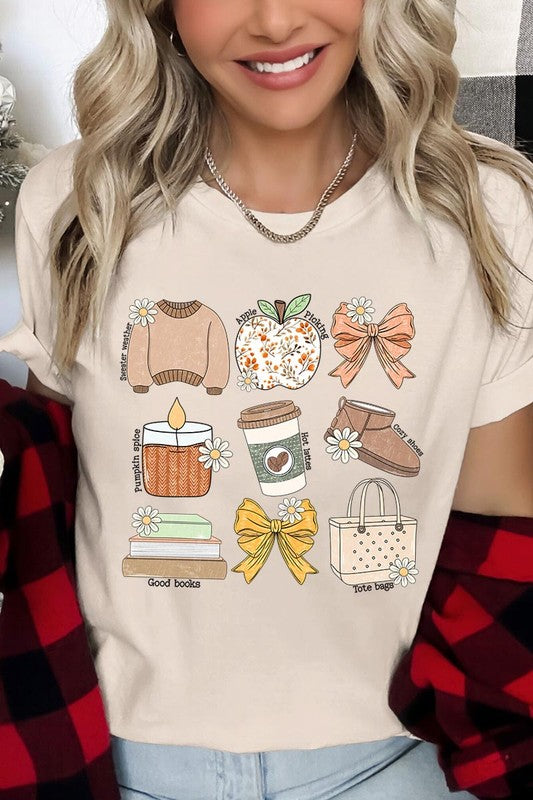 Chic Fall Doodle Graphic Tee