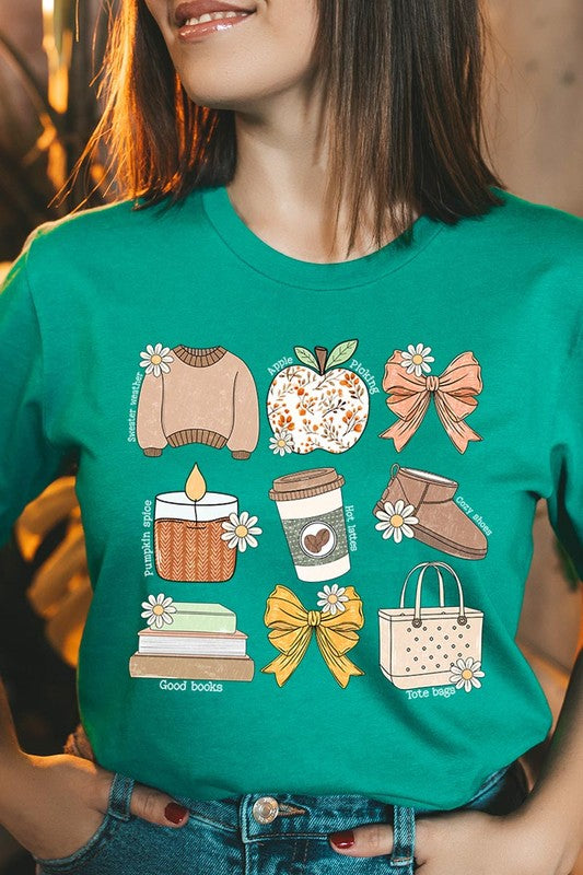 Chic Fall Doodle Graphic Tee