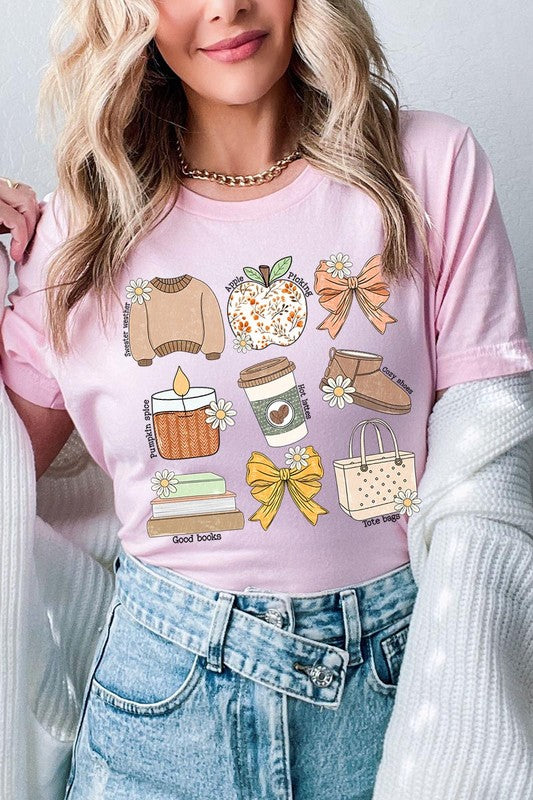 Chic Fall Doodle Graphic Tee