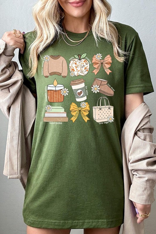 Chic Fall Doodle Graphic Tee