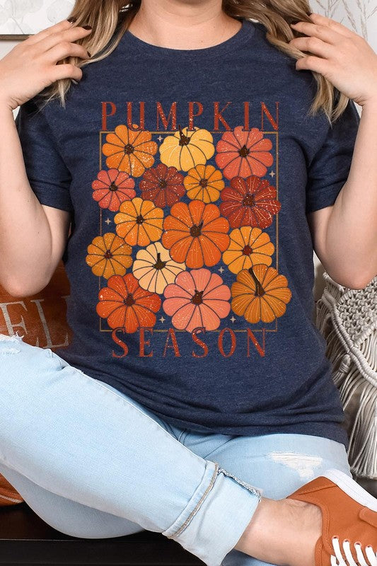 Autumn Vibes Boho Pumpkin Graphic Tee