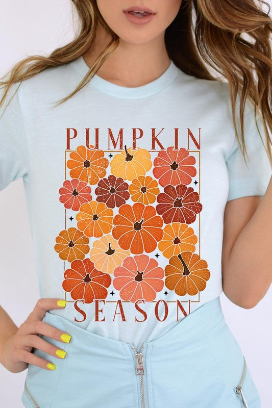 Autumn Vibes Boho Pumpkin Graphic Tee