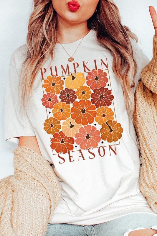 Autumn Vibes Boho Pumpkin Graphic Tee