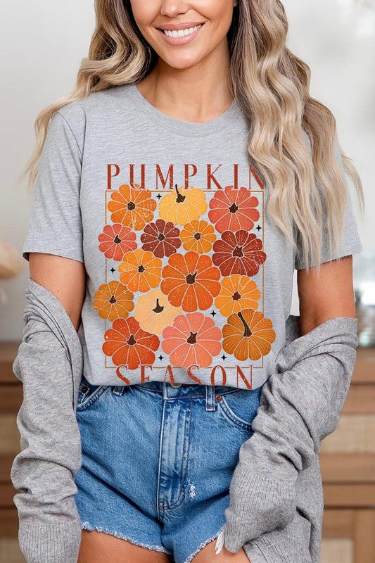 Autumn Vibes Boho Pumpkin Graphic Tee