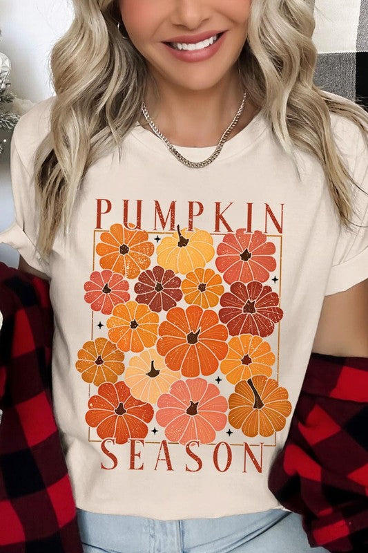 Autumn Vibes Boho Pumpkin Graphic Tee