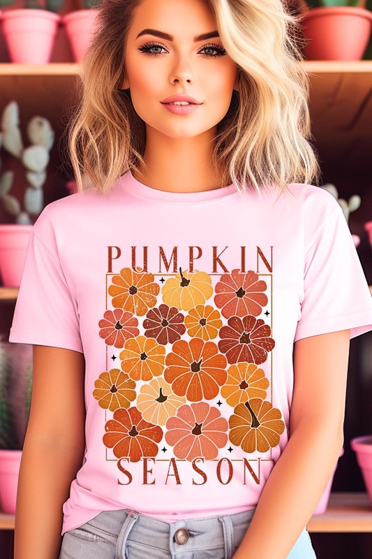 Autumn Vibes Boho Pumpkin Graphic Tee