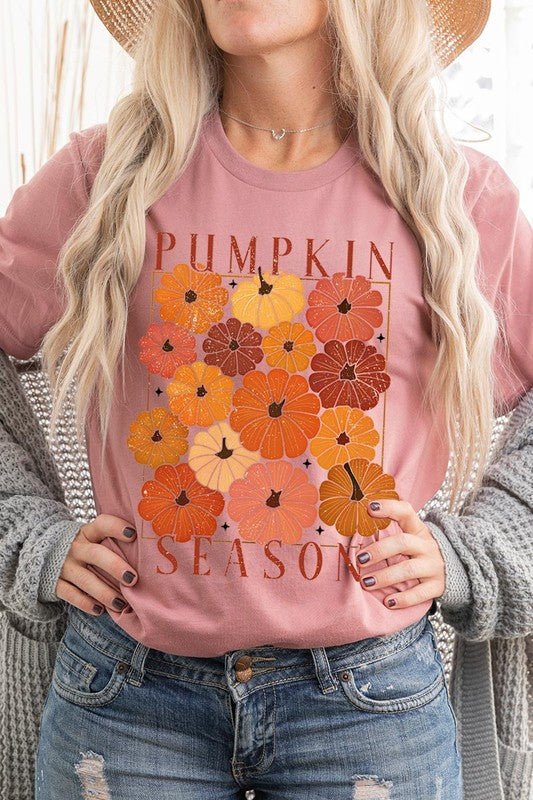 Autumn Vibes Boho Pumpkin Graphic Tee