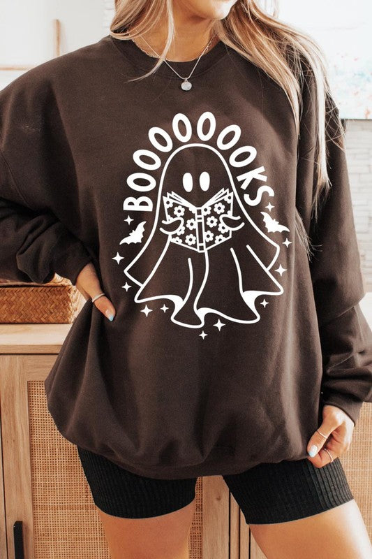 Cute ghost sweatshirt for book lovers