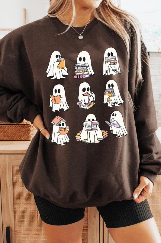 Hauntingly Hilarious Bookworm Fleece Sweatshirts