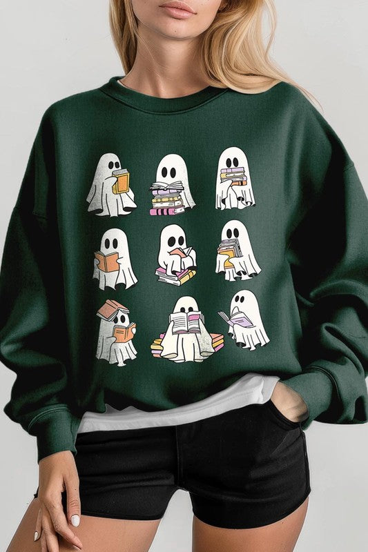 Hauntingly Hilarious Bookworm Fleece Sweatshirts