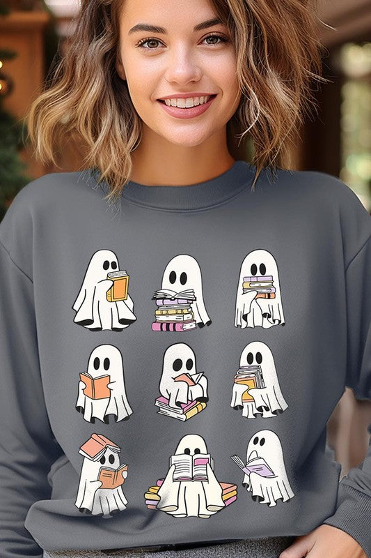 Hauntingly Hilarious Bookworm Fleece Sweatshirts