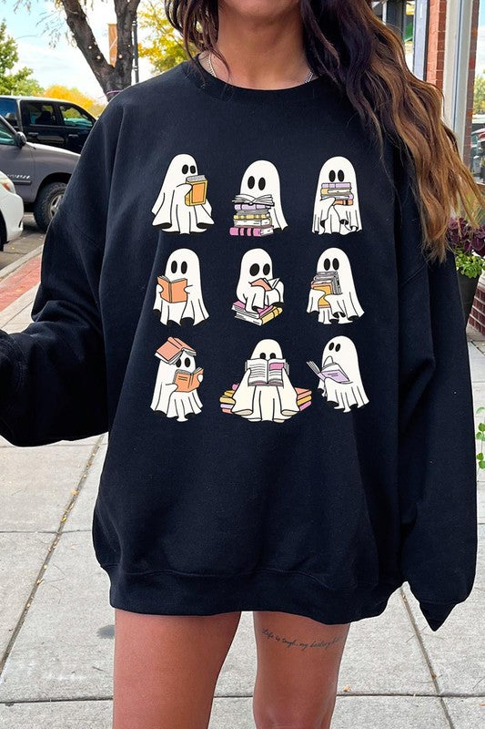 Hauntingly Hilarious Bookworm Fleece Sweatshirts