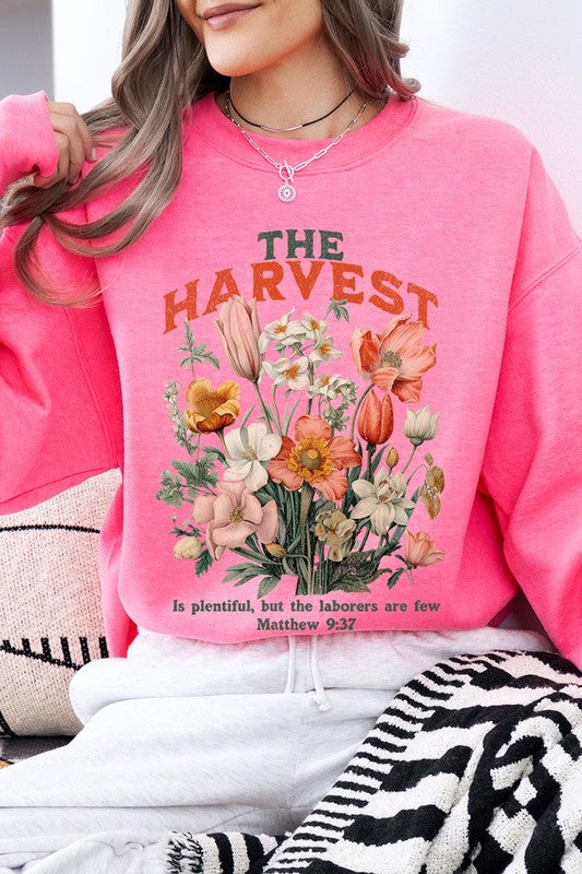 Harvest spirit graphic fleece sweatshirts for all occasions