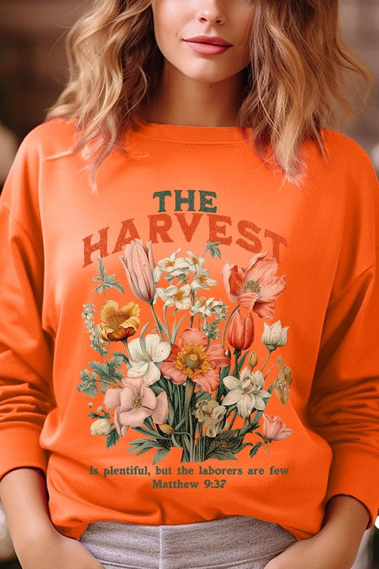 Harvest spirit graphic fleece sweatshirts for all occasions