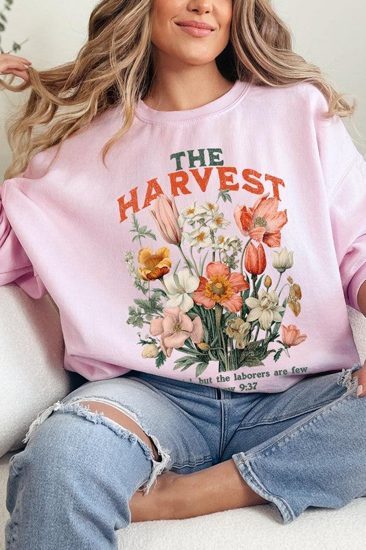 Harvest spirit graphic fleece sweatshirts for all occasions