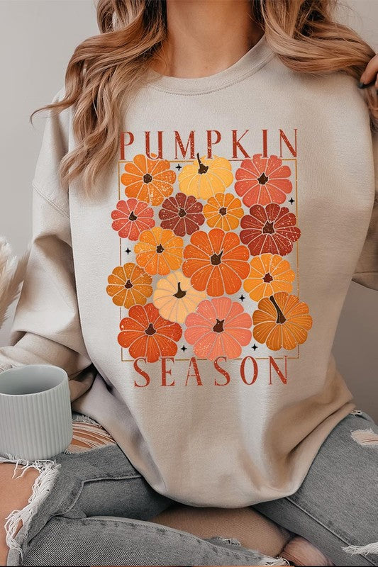 Pumpkin season fleece sweatshirt