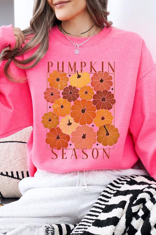 Pumpkin season fleece sweatshirt