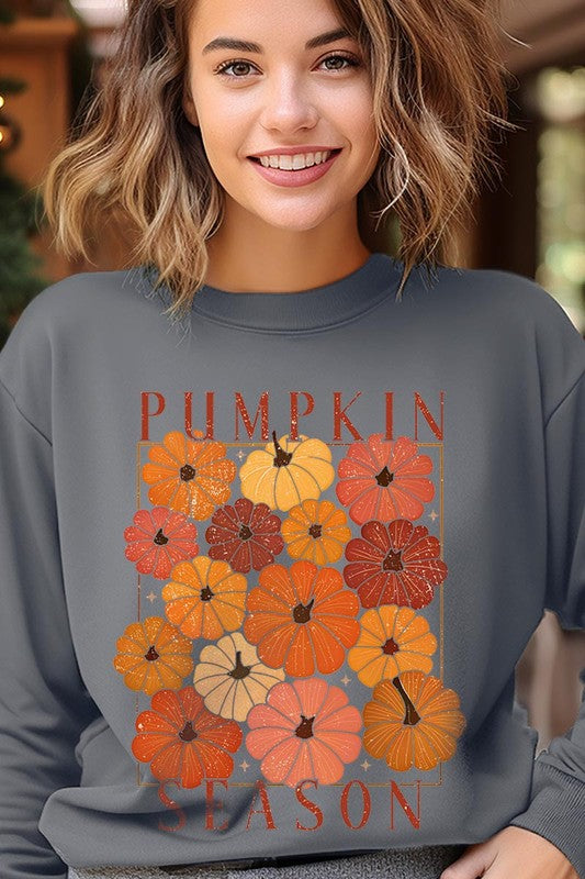 Pumpkin season fleece sweatshirt