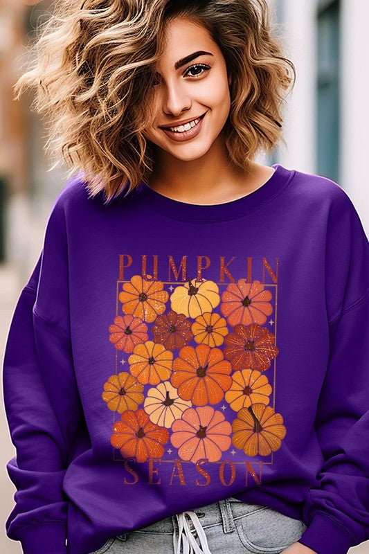 Pumpkin season fleece sweatshirt