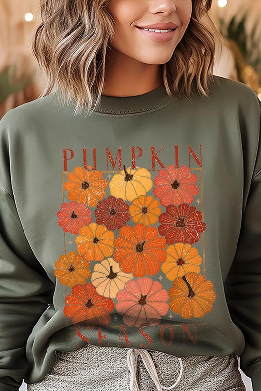 Pumpkin season fleece sweatshirt