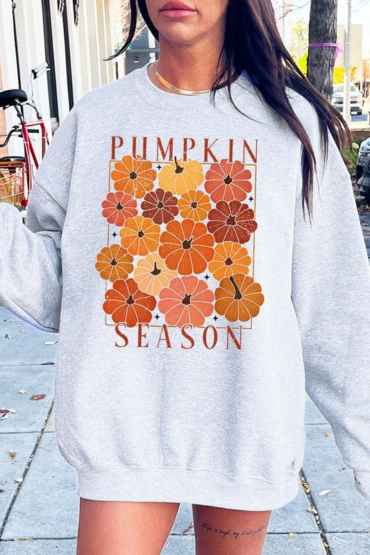 Pumpkin season fleece sweatshirt