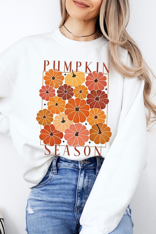 Pumpkin season fleece sweatshirt