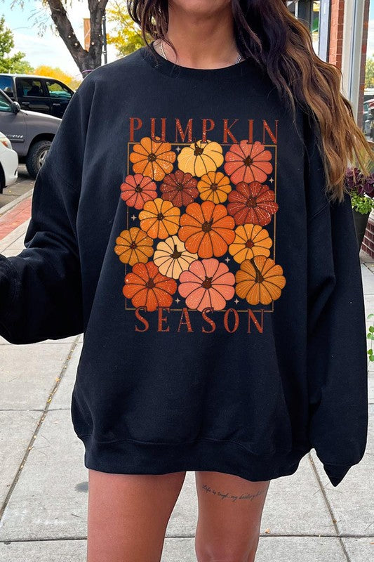 Cozy autumn vibes graphic fleece sweatshirts