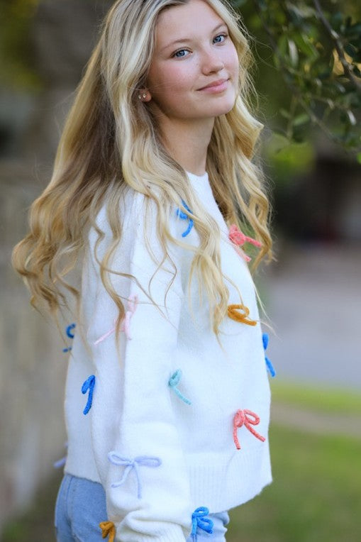 All over Bow knit sweater Miss Sparkling