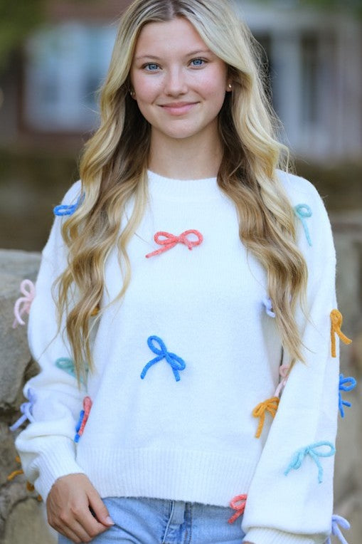All over Bow knit sweater Miss Sparkling