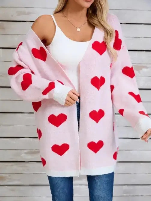 Open Front Heart Cardigan Miss Sparkling