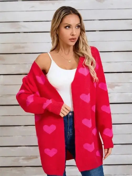 Open Front Heart Cardigan Miss Sparkling