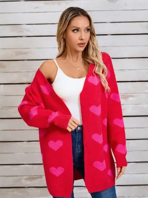 Open Front Heart Cardigan Miss Sparkling