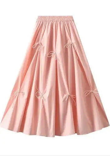 High Waisted Bow Maxi Skirt With Flowy Silhouette Charm Miss Sparkling