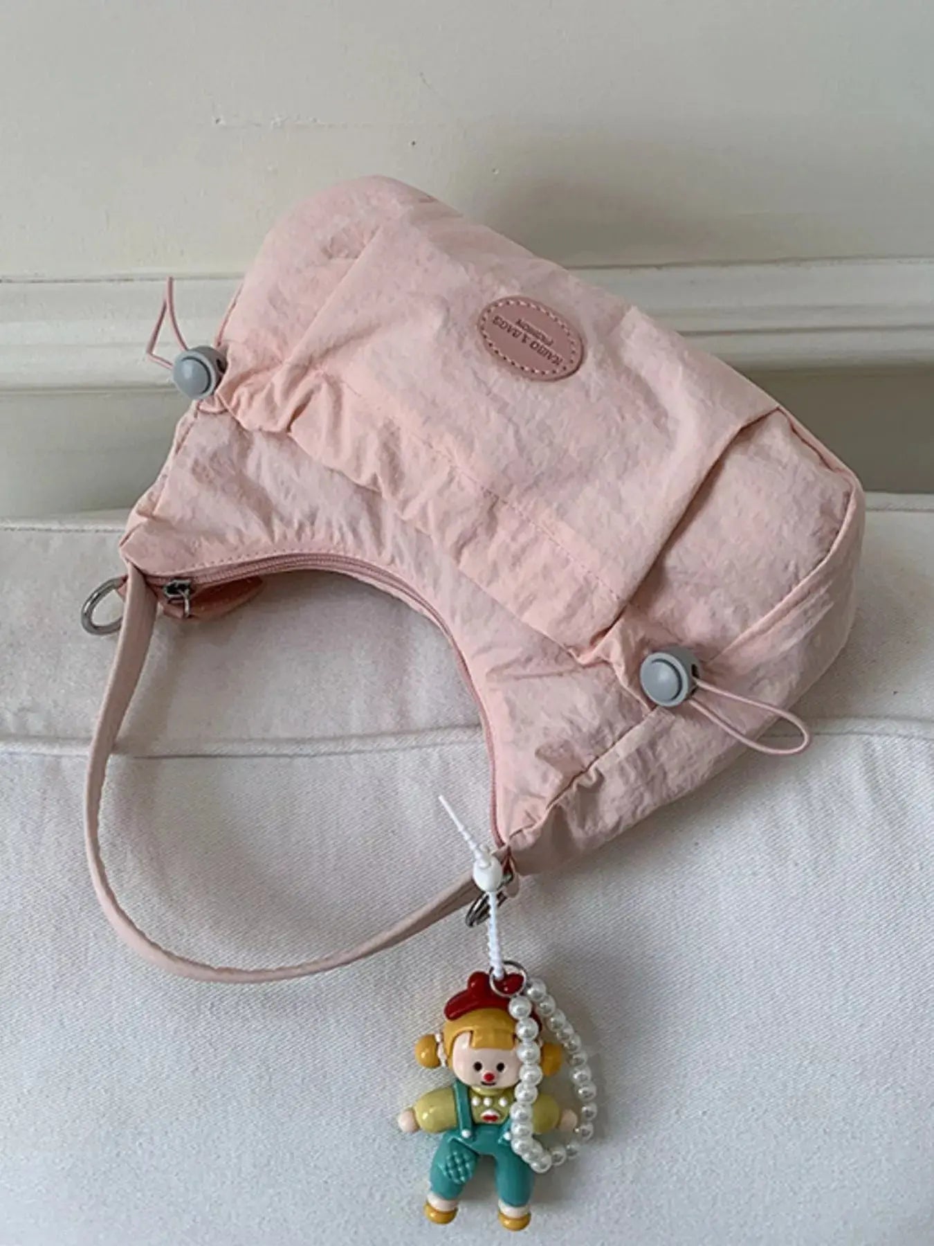 Drawstring Ruched Lightweight Crossbody Bag Simply Love