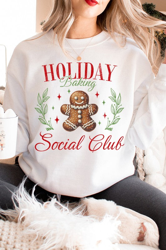 Christmas Holiday Baking Social Club Sweatshirt