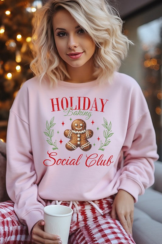 Christmas Holiday Baking Social Club Sweatshirt