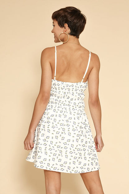 Floral spaghetti strap mini dress